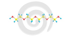 Tetraethylene glycol molecular structure isolated on white