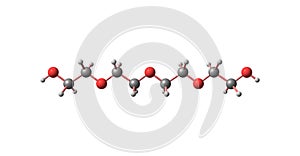 Tetraethylene glycol molecular structure isolated on white