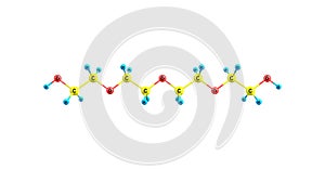 Tetraethylene glycol molecular structure isolated on white