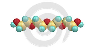 Tetraethylene glycol molecular structure isolated on white