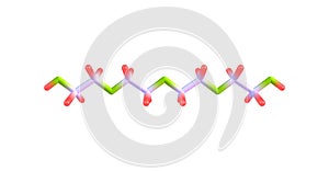 Tetraethylene glycol molecular structure isolated on white