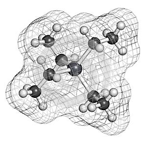 Tetraethyllead gasoline octane booster molecule. Neurotoxic organolead compound.