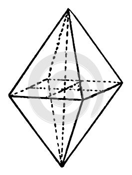 Tetragonal Deuteropyramid vintage illustration