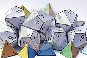 Tetrahedral Dice and Pentagonal Trapezohedron Dice