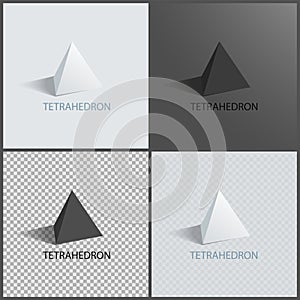 Tetrahedrons Figures, Vector Prisms Collection photo