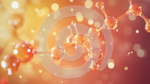 Tetrahexyldecyl Ascorbate Molecular Structure on Abstract Background