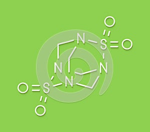 Tetramethylenedisulfotetramine TETS rodenticide molecule. Skeletal formula.