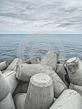 Tetrapod Concrete Sea Defences photo