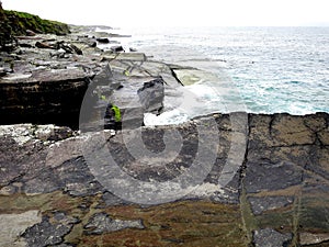 The Tetrapod Trackway in Valencia Island, IRELAND, which is comprises the fossilised footprints of a 385 million year old tetrapod