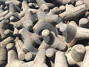 Tetrapods, coastal erosion prevention, mumbai coastline photo