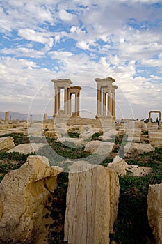 Tetrapylon in Palmyra Syria