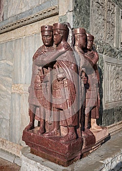 The Tetrarchs - a Porphyry Sculpture of four Roman Emperors