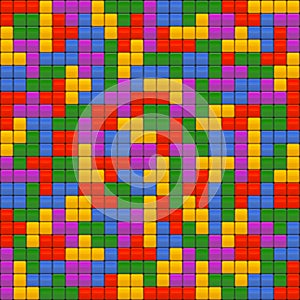 Tetris Bricks Seamless Background. Vector photo