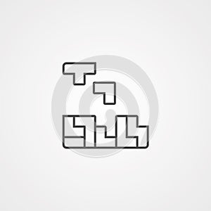 Tetris vector icon sign symbol photo
