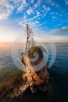 Tettegouche State Park rock in northern Minnesota