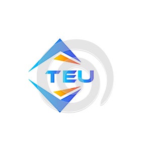 TEU abstract technology logo design on white background. TEU creative initials letter logo concept