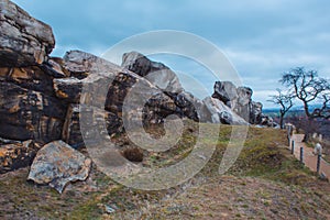 Teufelsmauer at Harz Mountains National Park in Germany