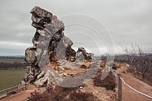 Teufelsmauer at Harz Mountains National Park in Germany