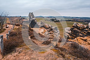 Teufelsmauer at Harz Mountains National Park in Germany