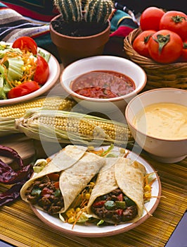 Tex Mex Food. Burritos. photo