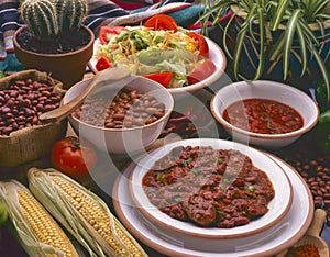 Tex Mex Food. Chili con carne stew.