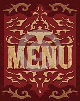 Tex Mex vector Restaurant menu design photo