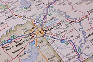 Texarkana Arkansas on a roadmap