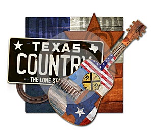 Texas Country Music Art Piece