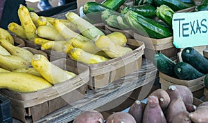 Texas Farmer`s Market Produce Vegetables