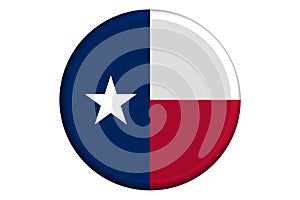 Texas Flag pin vector Design.