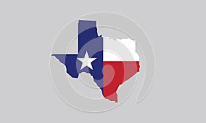 Texas flag state map