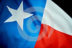 Texas flag waving in the wind on Independence Day in America