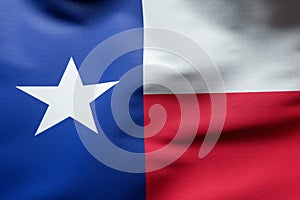 Texas flag in the wind
