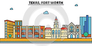 Texas, Fort Worth.City skyline
