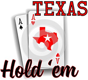 Texas Hold em Poker ace cards