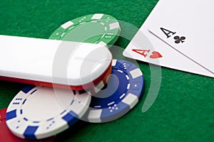 Texas holdem pocket aces, online photo