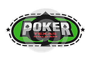 Texas Holdem poker emblem.
