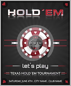 Texas holdem poker tournament poster.