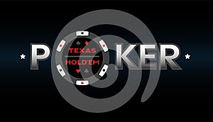 Texas Holdem Poker, vector illustration.