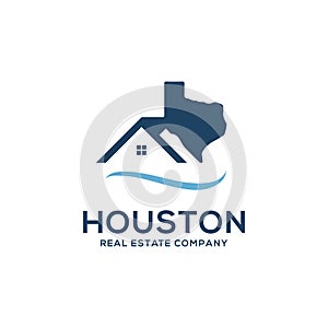 Texas houston real estate logo vector illustration, flood houston logo can use for your trademark, branding identity or commercial