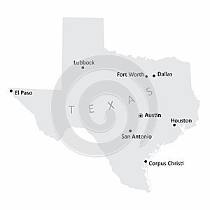 Texas isolated map