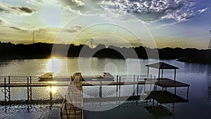 Texas Lake at Sundown