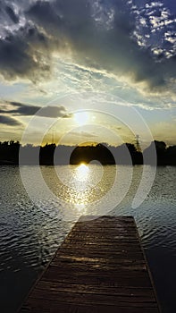 Texas Lake at Sundown