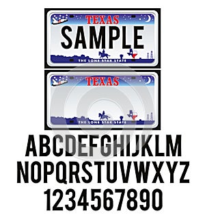 Texas License Plate photo