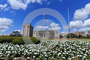 Texas A & M University entrance Flower garden.