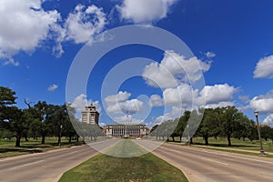 Texas A & M University entrance road.