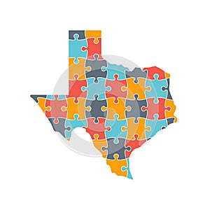 Texas Map Rebuild Puzzle Solution InfoGraphic
