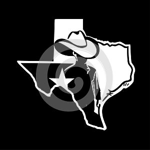 Texas - minimalist and simple silhouette - vector illustration