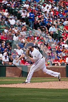 Texas Rangers Pitcher Colby Lewis Pitching