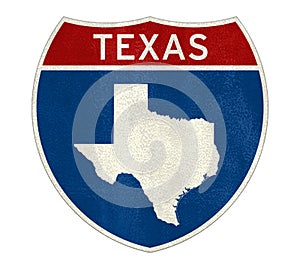 Texas road sign map photo